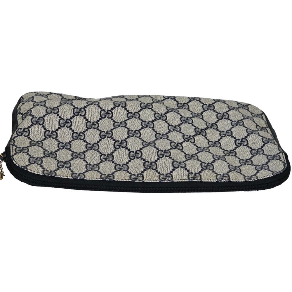 Gucci Beige and Black GG Monogram Pouch - Picture 9 of 16